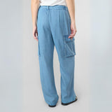 Le Temps Des Cerises Scaevo Baja Blue Loose Fit Cargo Pants