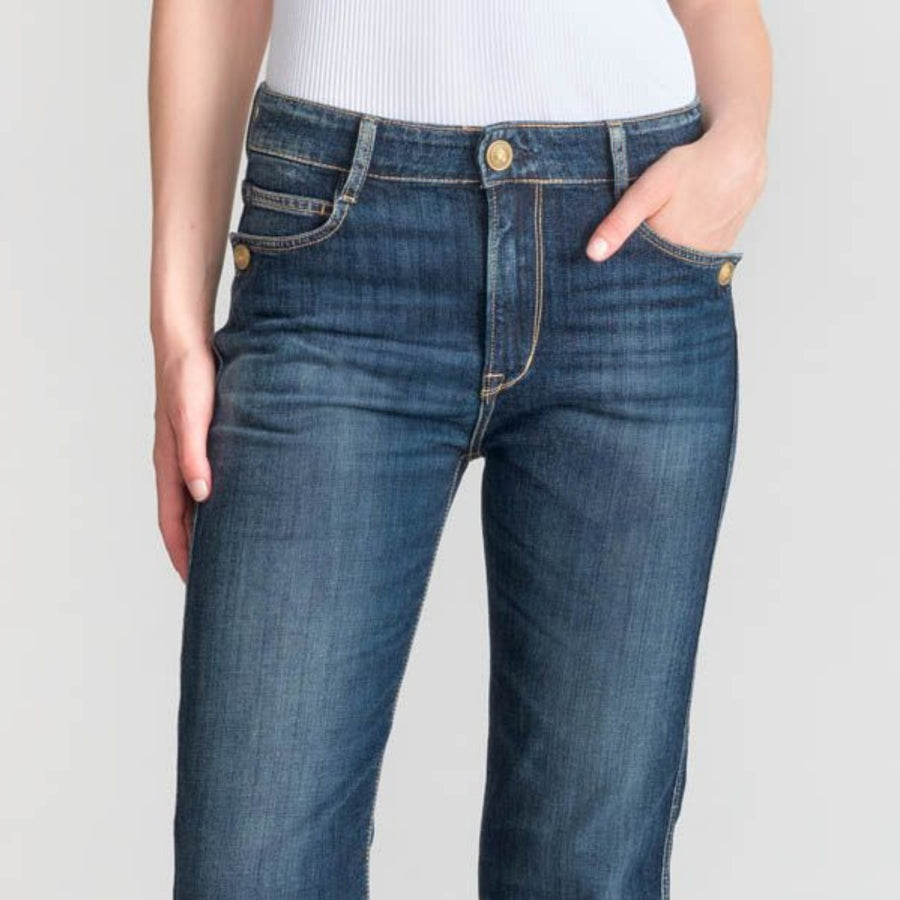 Le Temps Des Cerises Blue Villard High Waisted Mom Jeans