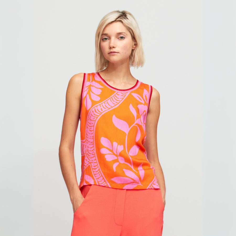 Aldo Martins Sleeveless Corina Top in Coral