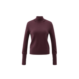 YAYA Fudge Purple Sweater With Open Detail At Neckline