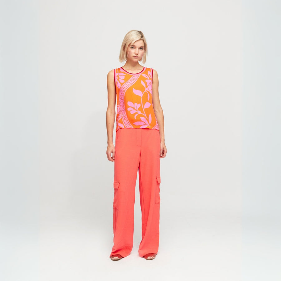 Aldo Martins Sleeveless Corina Top in Coral