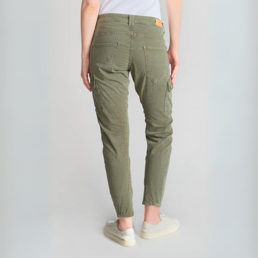 Le Temps Des Cerises Khaki Rivera Cargo Pants with Pockets