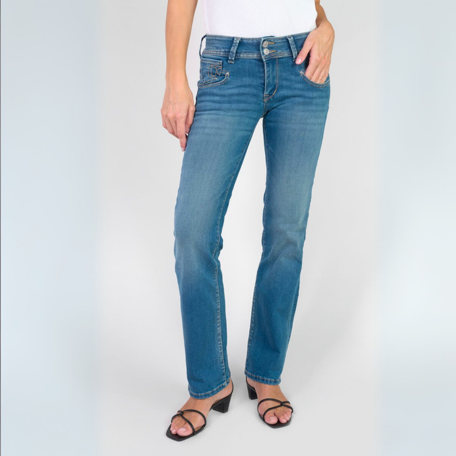 Le Temps De Cerises Blue 2002 Flare Mid Rise Faw Jeans