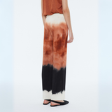 Andam Dye-Look Camel Pants with Elastic Waistband