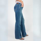Le Temps Des Cerises Blue Flare Midrise Divi Jeans
