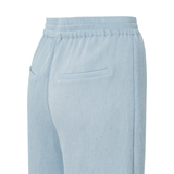 Yaya Baby Blue Woven Structured Wide Leg Trousers