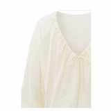 YAYA Off White Crinkle Top With Low Back