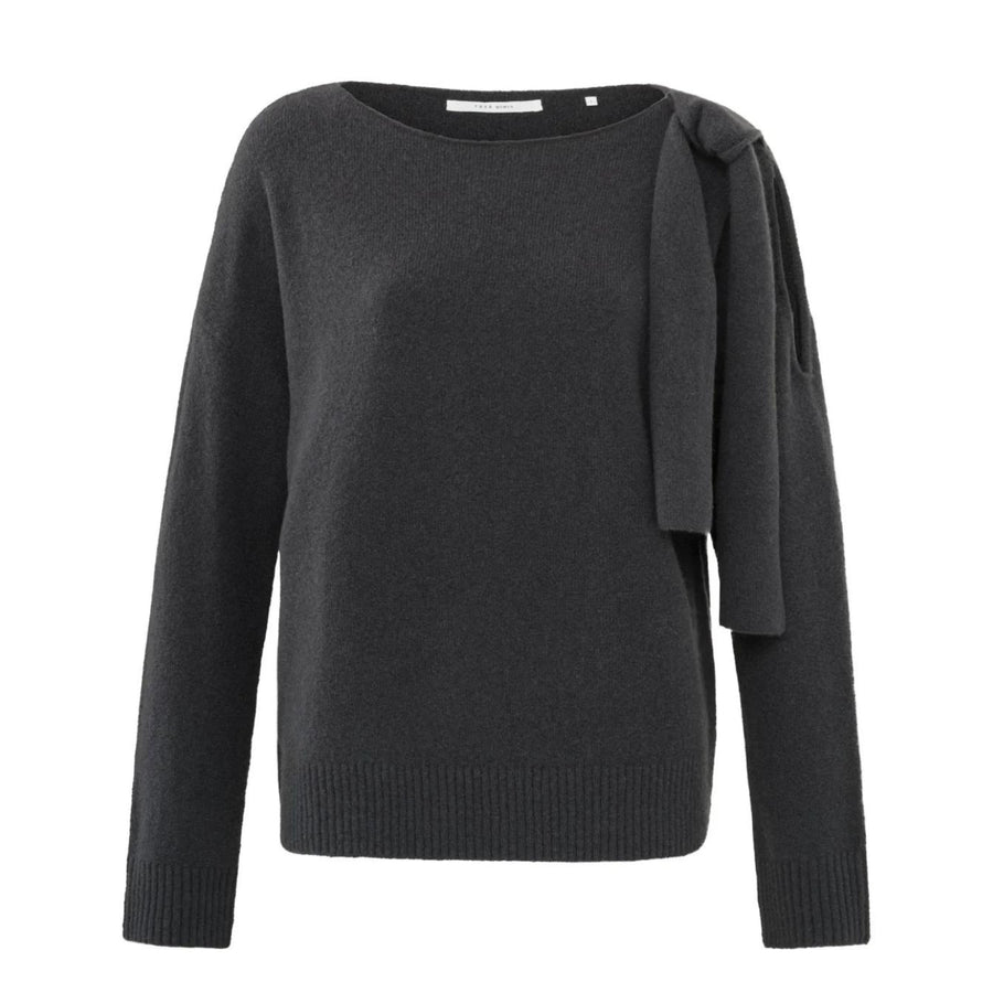 YAYA Open Shoulder Sweater in Phantom