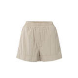 YAYA Silver Lining Beige Woven Short With Big Turn-Ups