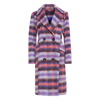 Smashed Lemon Double Breasted Multicolour Plaid Midlength Coat