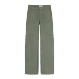 Le Temps Des Cerises Vetiver Holly Wide Leg Cargo Pants