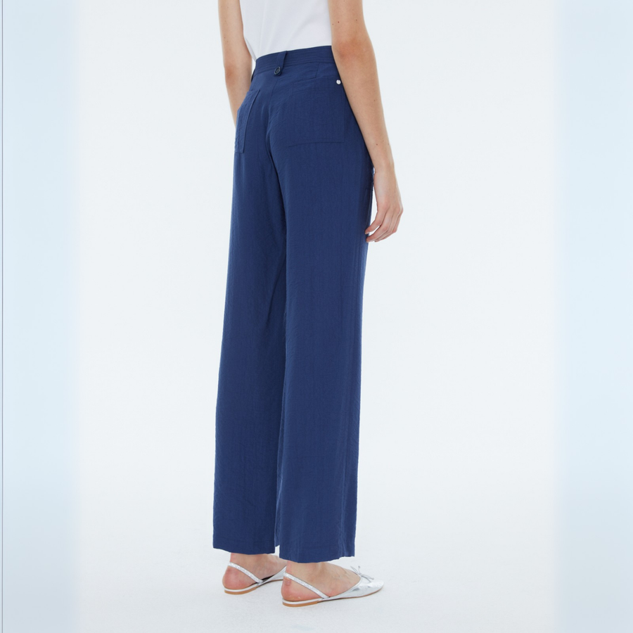 Andam Blue Wide Leg Trouser Pants - 130