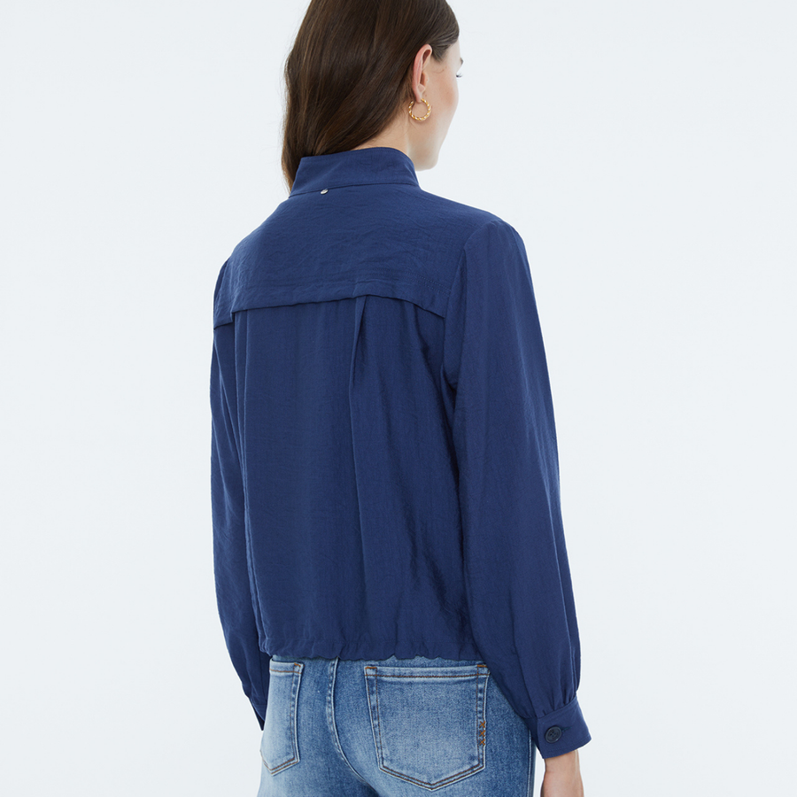 Andam Navy Blue Bomber Jacket