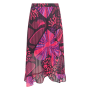 Smashed Lemon Pink & Black Multi Semi-Transparent Frilly Skirt