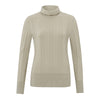 YAYA High Neck Rib Sweater in Beige