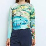 Aldo Martins Azul Button Up Sweater