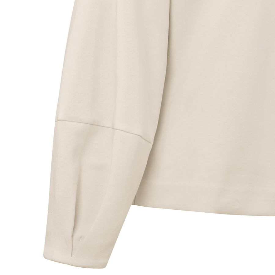 YAYA Sweatshirt with Puff Sleeve in Aluminium Beige