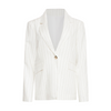 Smashed Lemon White Blazer Jacket with Black Pin Stripes