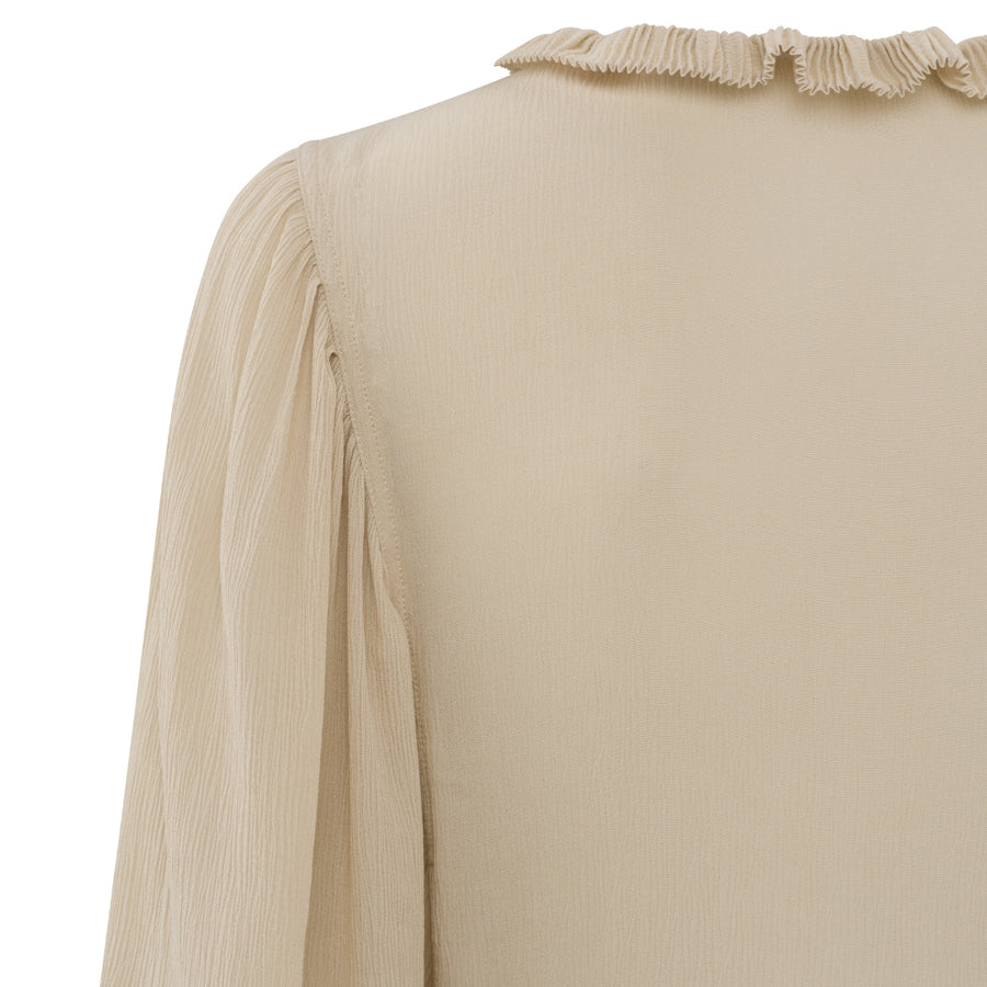 YAYA Woven Batwing Top in Peyote Beige