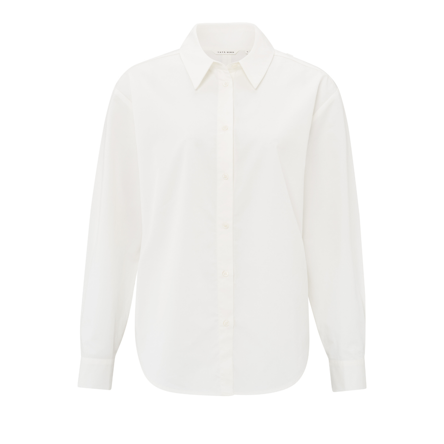 Yaya Blanc De Blanc White Poplin Shirt with Bows
