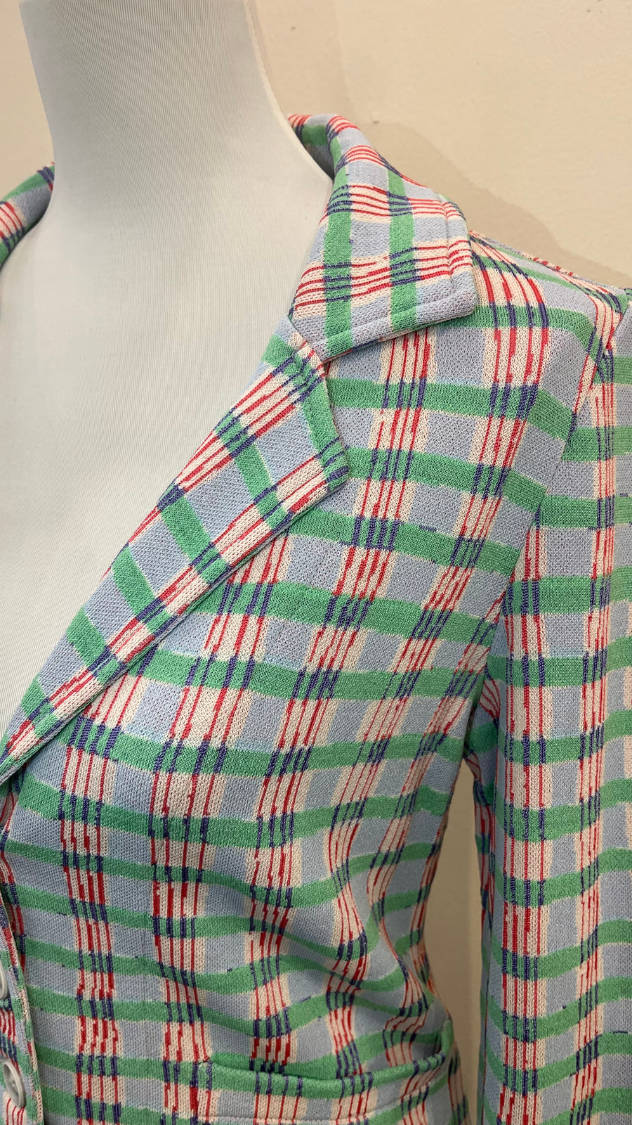 Aldo Martins Verde Blue Davis Plaid Blazer Jacket