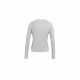 YAYA Medium Grey Melange Jersey Cardigan With Small Buttons