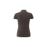 YAYA Dark Taupe Grey Fitted Ribbed Sweater With Front Seam