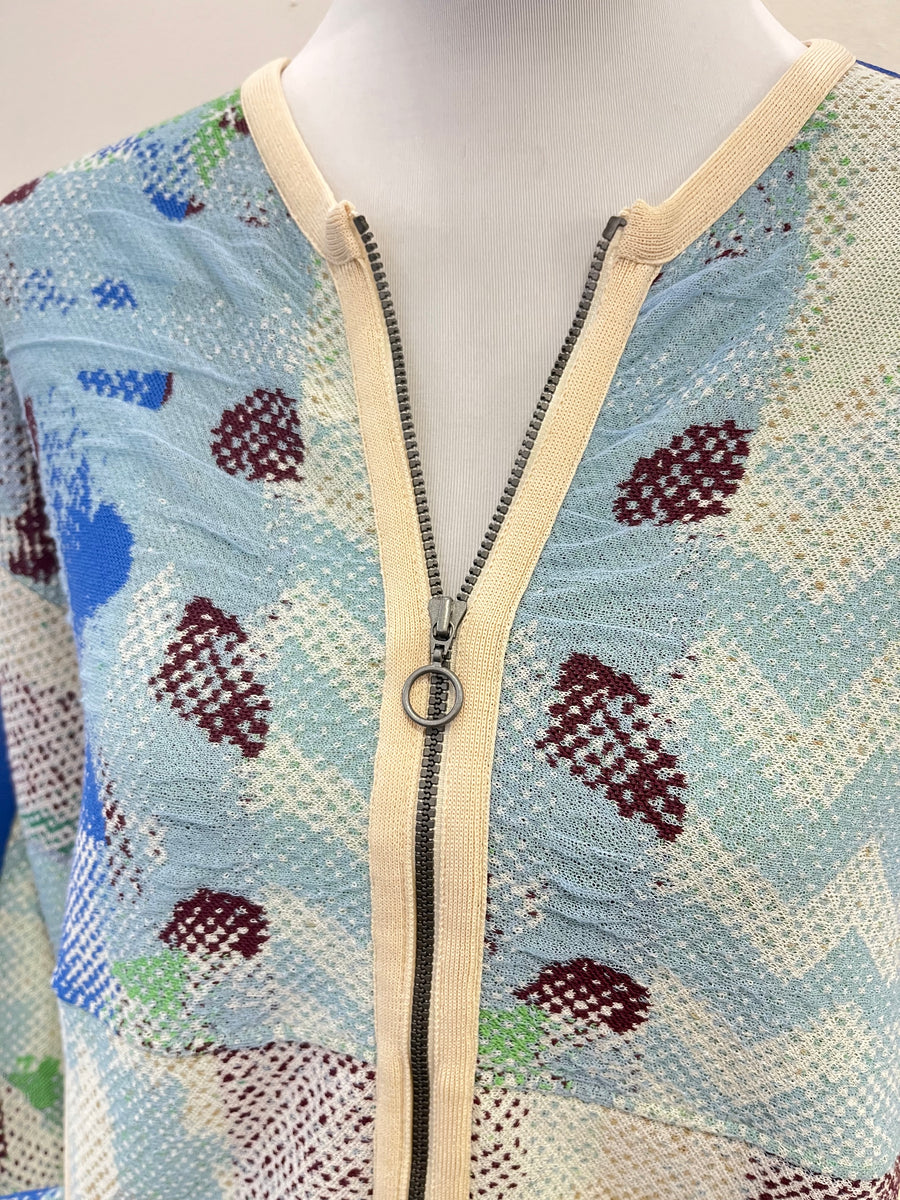 Aldo Martins Azul Oland Zip-Up Print Jacket