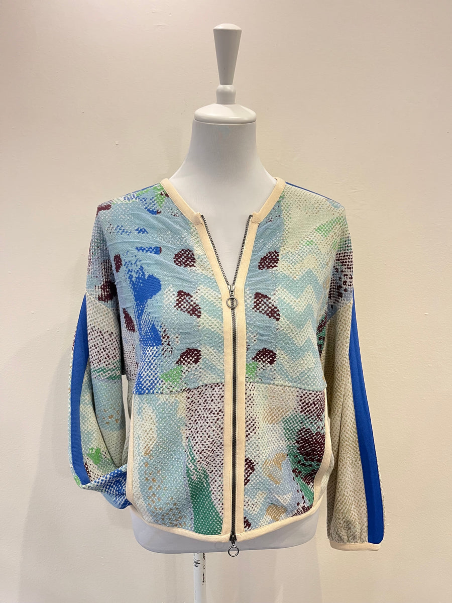 Aldo Martins Azul Oland Zip-Up Print Jacket