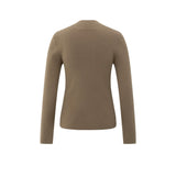 YAYA Brownish Grey Dessin High Neckline Duo Color Sweater