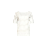 Smashed Lemon White-Gold Lurex Knit Top