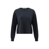 YAYA Inkwell Blue Textured Round Neck Long Sleeve Sweater