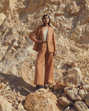Andam Camel Boxy Blazer