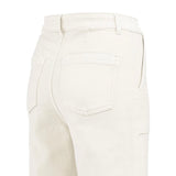 YAYA Birch Beige Woven Cargo Trousers With Straight Leg