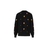 Smashed Lemon Black & Gold Knitted Top