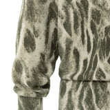 YAYA Pale Khaki Beige Design Sweater With Allover Print