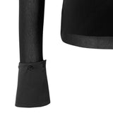 YAYA Black Mesh Top With Removable Cuffs & Collar