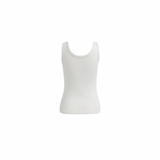 YAYA Mist Green Melange Rib Singlet With Fancy Edge