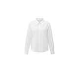 YAYA Pure White Blouse with Bow Collar