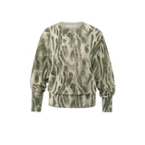 YAYA Pale Khaki Beige Design Sweater With Allover Print