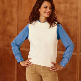 La Petit Étoile Manda Ecru Sleeveless Sweater