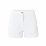 YAYA Pure White Woven Cargo Shorts