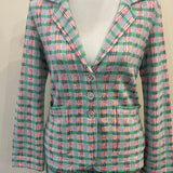 Aldo Martins Verde Blue Davis Plaid Blazer Jacket