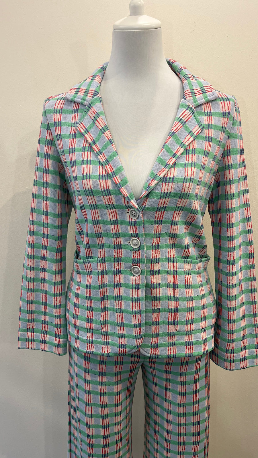 Aldo Martins Verde Blue Davis Plaid Blazer Jacket