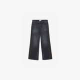 Le Temps Des Cerises Wide Leg Jeans Lauryn Leopard Black