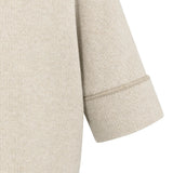 YAYA Oxford Tan Brown Dessin Jaquard Knitted Poncho Cardigan