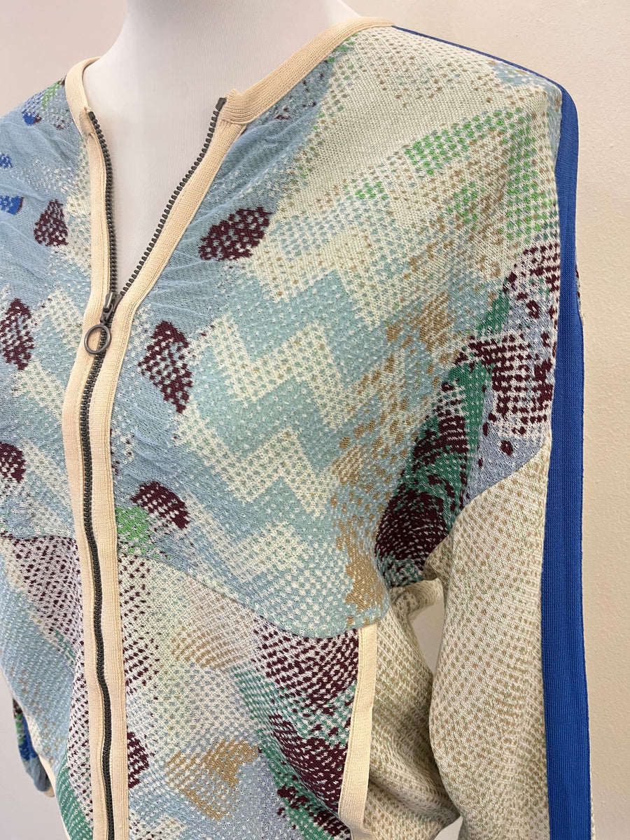 Aldo Martins Azul Oland Zip-Up Print Jacket