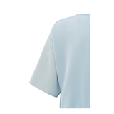 YAYA Baby Blue Boatneck Sweater With Transparent Sleeve