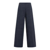 YAYA Inkwell Blue High Waist Wide Leg Trousers With Side Stripes