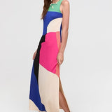 Aldo Martins Abstract Printed Black Long Hawai Dress